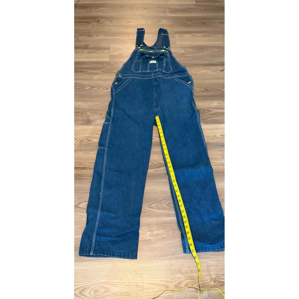 Liberty Mens Denim Bib Overalls Indigo Blue Cotton Workwear size 34 x 29